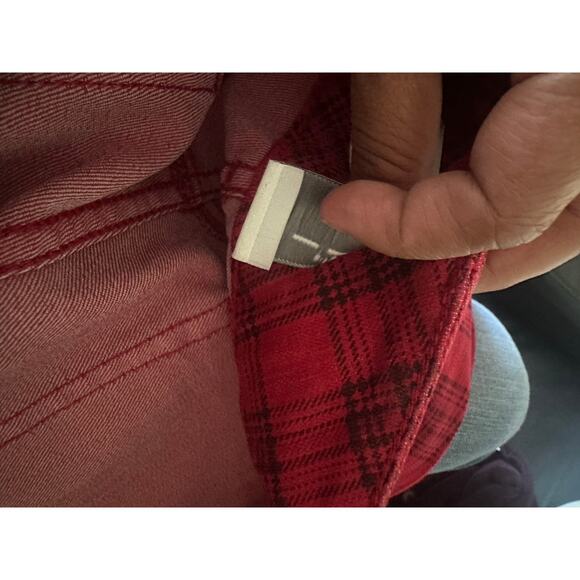 Torrid Plaid Print Red Wash Jeggings - Picture 8 of 9